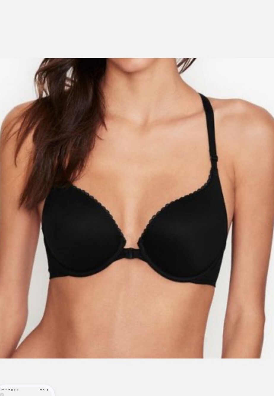 Victoria's Secret Black Plunge Front-Close Bra